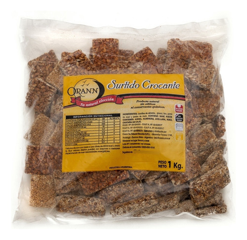 Barritas Surtido Crocante Orann 1kg X 6 Unidades