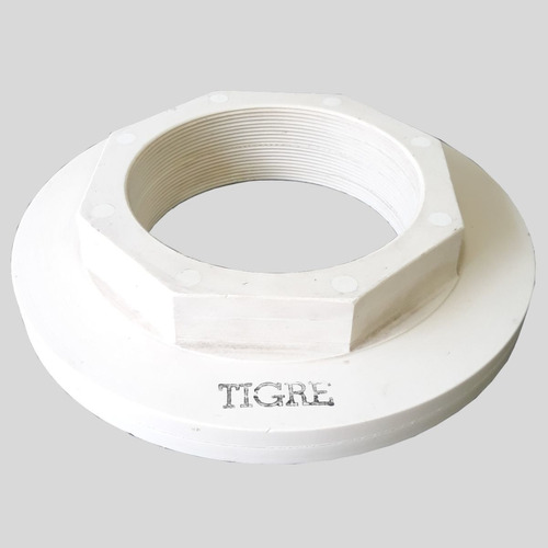 Flange De Rosca 5 Polegadas Plástico Pvc Branco Tigre