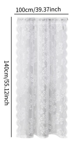 Sala De Estar Cortina De Encaje Ventana Drapea 100x140cm