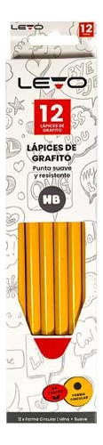 Lápiz Grafito Hb Amarillo Levo 48 Cajas Mayor