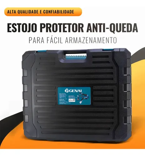Kit Chave De Impacto Martelete Parafusadeira Esmerilhadeira Cor