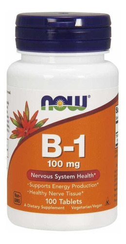 Vitamina B1 100 Mg X 100 Cápsulas- Now Foods