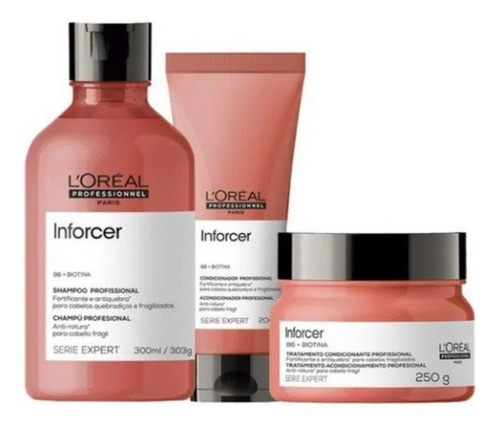 Loréal Kit Inforcer Shampoo 300m + Cond 200m + Masc 250g