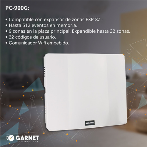 Panel Alarma Casa Pc-900 Comunicador Wifi Y 3g Teclado Lcdrf