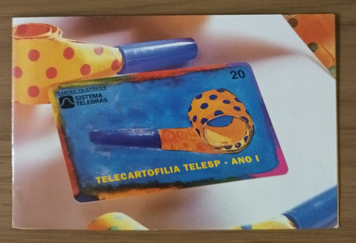 Cartão Telefônico No Folder: Telecartofilia Telesp - Ano 1.