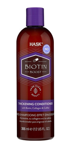 Imagen 1 de 6 de Hask Acondicionador Biotin Boost 355 Ml
