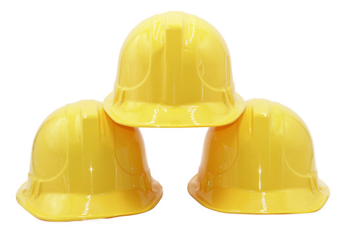 50 Casco Constructor Amarillo Plastico Bob Disfraz Fiesta