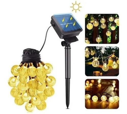 Luz Led Serie 7m 50 Focos Decorativos Luz Solar