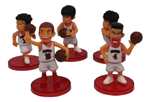 Figuras Slam Dunk Shohoku Equipo Blanco Set 5 Figuras  