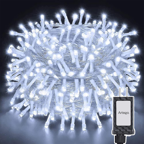 Luces Serie De Navidad 500 Led Jumbo Size Exterior Eventos Luces Luz Blanca - Cable Transparente
