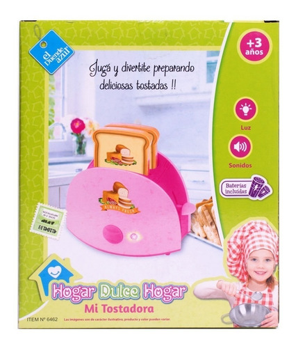 Imagen 5 de 7 de Tostadora Con Luz Sonido Juego D Cocina Accion Real Art 6462