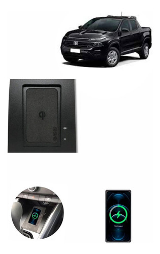 Carregador Wireless Indução Fiat Toro 2022 2023 2024 2025