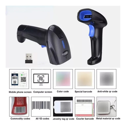 Scanner Lector De Códigos De Barra Con Soporte , Inalámbrico