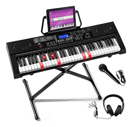 Mustar 61 Teclas Iluminadas Teclado Electrónico Piano Midi U