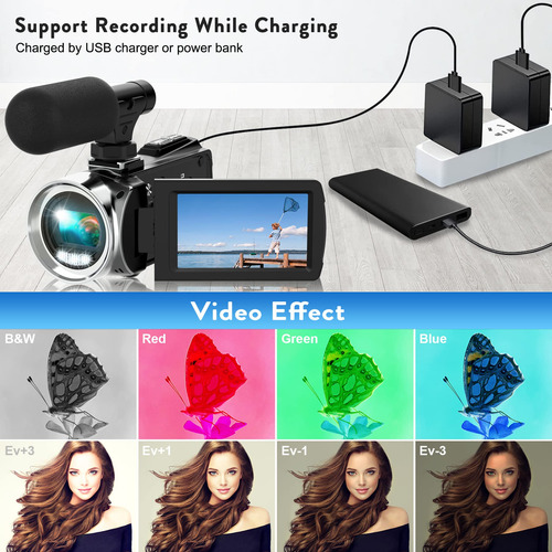Videocámara Rawiemy Hd 4k 48mp Vlogging Youtube