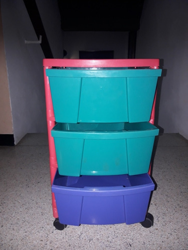 Imagen 3 de 5 de Gavetero De Plástico Infantil Para Guardar Cosas Y/o Jugar