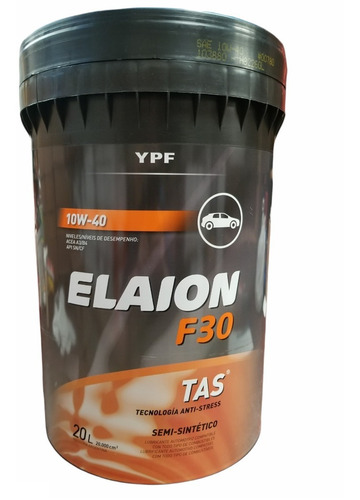 Ypf Elaion F 30 Sae 10w40 X 20 L Balde Semisintetico