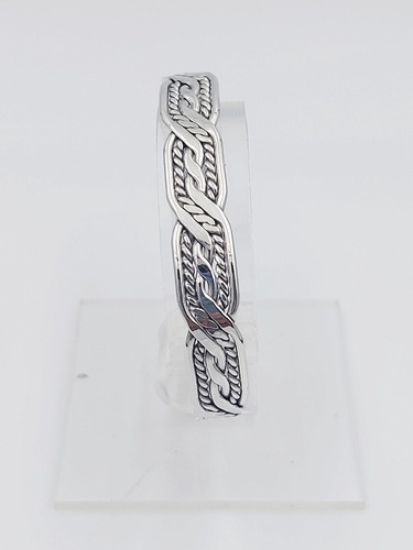 Brazalete Greca Y Torzal Plata .925