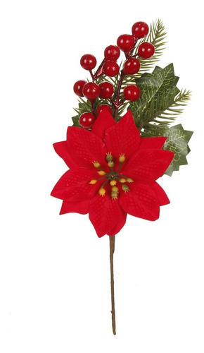 Flor Nochebuena 28cm Multicolor Mylin | MercadoLibre