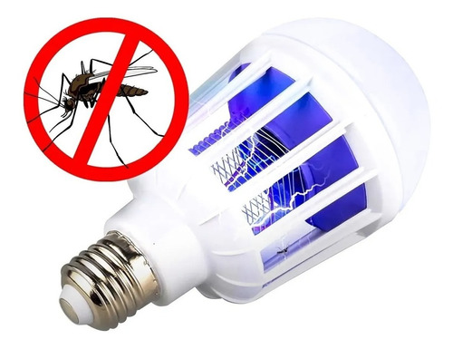 Lámpara Led 12w Mata Moscas Mosquitos Insectos E27 Única