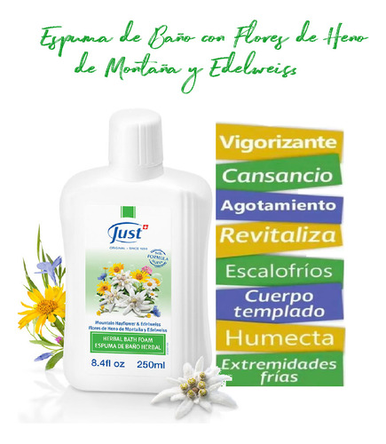 Swiss Just, Baño De Espuma Flores Heno De La Montaña 250ml