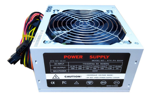 Fuente De Poder Atx 600w Power Supply 20/24 Pines