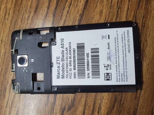 Marco Bisel Zte Blade A510. 1g (Usado)
