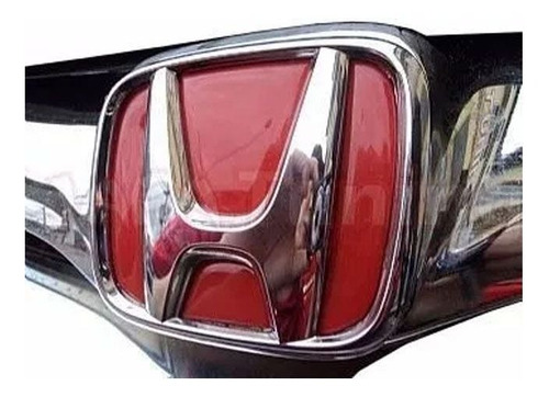 Imagem 2 de 3 de Aplique Vermelho Resinado New Civic Traseiro E Frontal 06/11