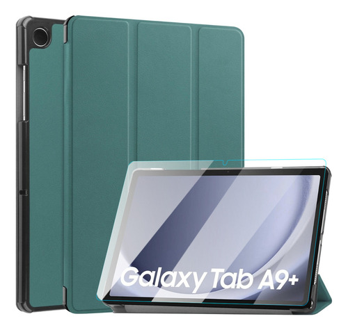 Kit Capa + Pelicula Vidro Para Samsung A9 Plus 11 X216 X210 Cor Verde Dark