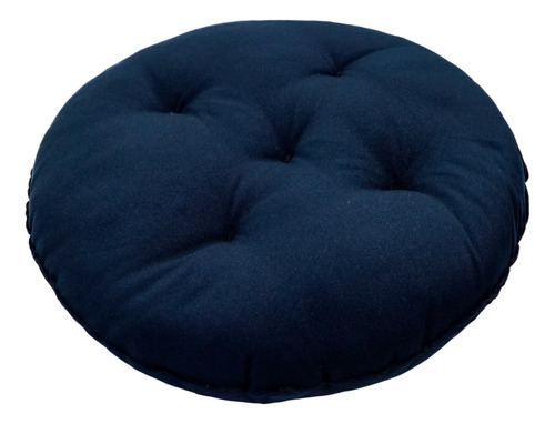 Assento Almofada Futton Liso Redondo Cheio 40cm Sala Jantar Cor JEANS-MESCLA