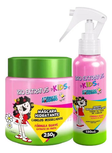 Kit Infantil Cabelo Desembarace Máscara 240g 1 Spray 150ml