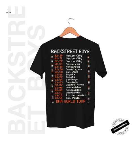 Camiseta Oficial Backstreet Boys Dna World Tour 2020 +brinde
