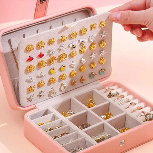 Imagen 3 de 9 de Caja Alhajero Organizador De Joyas Anillos Accesorios