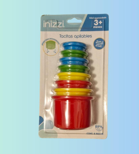Tacitas Apilables Regaderitas Para El Baño Bebé Inizzi