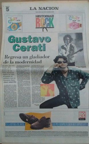 Suplemento La Nación Historia Rock 11/1993 Gustavo Cerati