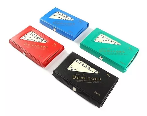 Jogo De Domino Double Six Osso Estojo C/28 Peças TOP Jogador Jogar