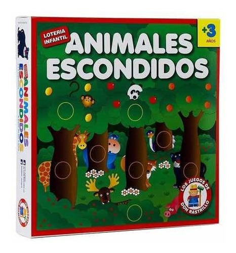 Juego De Mesa Loteria Infantil Animales Escondidos Ruibal  