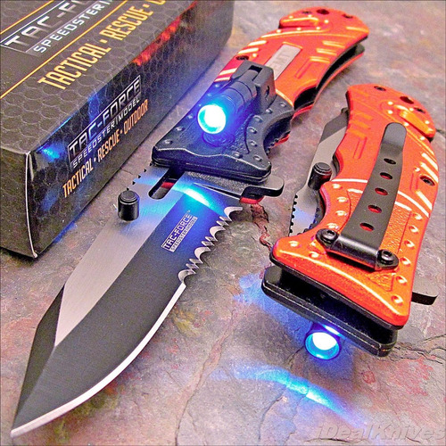 Navaja De Rescate Tac Force Paramedico Tf-835em Lampara Led