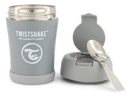 Twistshake Termo Gris Insulado Para Alimentos 350ml 