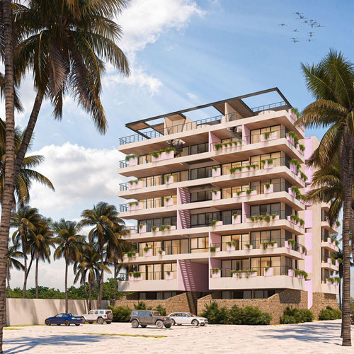 Departamento En Venta En Merida Playa Sisal Rosa Palmar Frente Al Mar Dic 24.