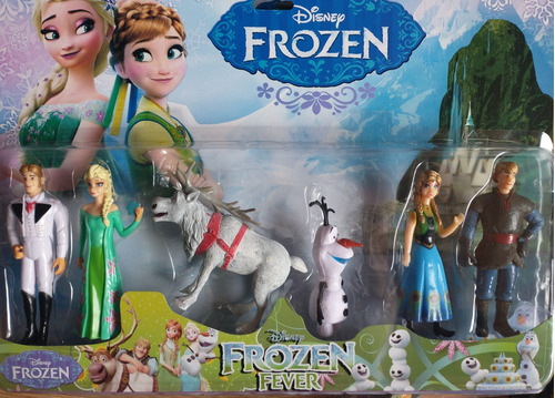 Frozen Set De Muñecos Juguetes Cumpleaños Torta Elsa Anna 