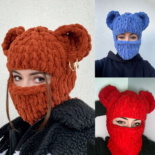 Chapéu De Orelha De Urso, Cachecol, Balaclava, Orelha De Urs