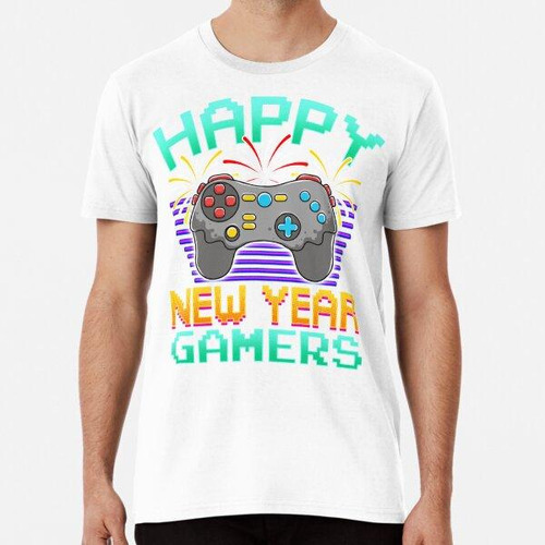 Remera Feliz Año Nuevo Gamers Geek Video Games Lovers Algodo