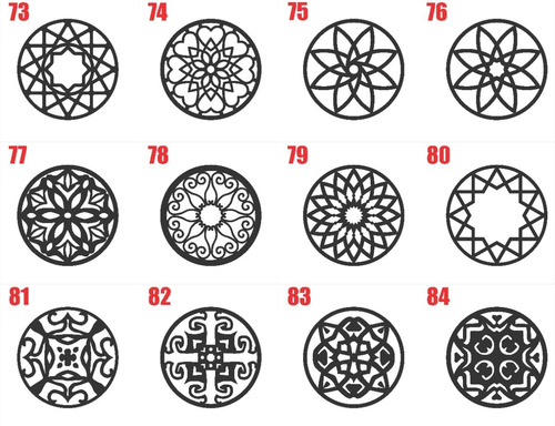 Kit 4 Quadros Mandalas Placas Decorativas Parede Mdf 25x25cm