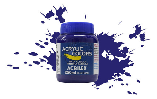 Tinta Acrílica Acrylic Colors Acrilex 250 Ml Cor Azul Ultramar - 348