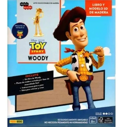 Libro Incredibuilds Woody Toy Story Panini Collectoys