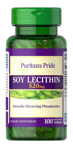 Puritan's Pride | Soy Lecithin | 520mg | 100 Rapid Softgels