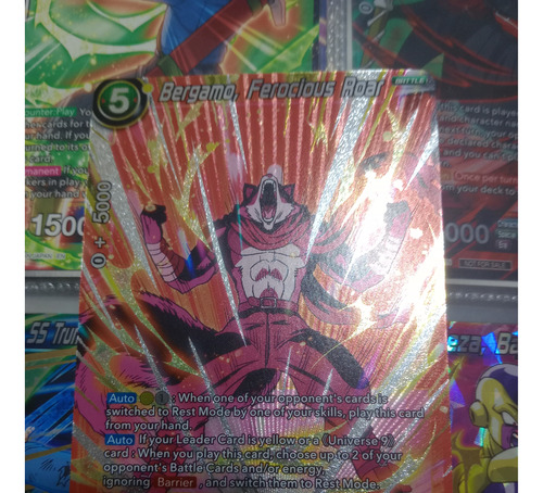 Bergamo, Ferocious Roar Sr, Dragon Ball Carta Bandai 