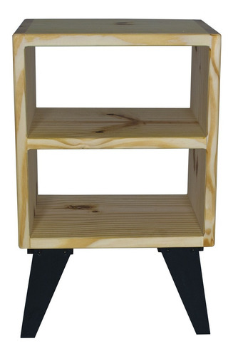 Imagem 7 de 10 de Kit 2 Mesa De Cabeceira Retrô Com Prateleira Completa Dawt