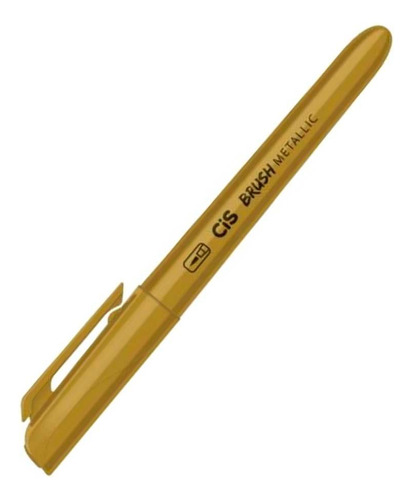 Caneta Cis Brush 1.0mm Metallic Dourada